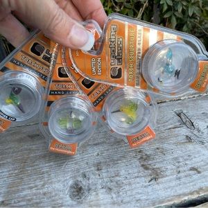 Looking Glass Birds hummingbird Finch miniatures set of 4 figurines